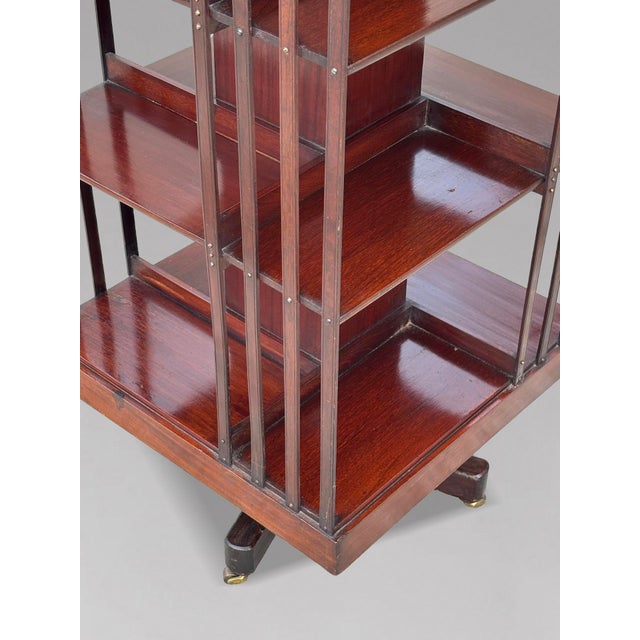 19th Century Victorian Mahogany Revolving Bookcase, 1880 For Sale - Image 6 of 10
