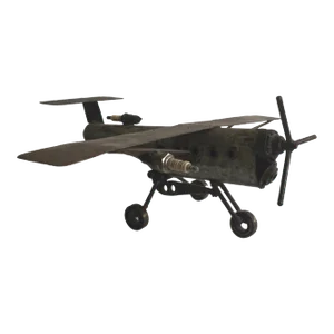 1960s Steel Industrial Airplane Sculpture