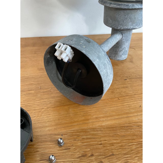 Silver Late 20th Century Nordlux 'Pheonix' Galvanized Steel Outdoor Sconce With Glass Shade For Sale - Image 8 of 8