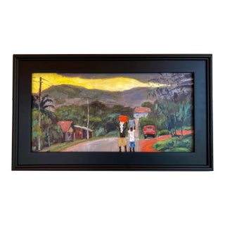 Sunset, Contemporary Landscape Original Oil Painting For Sale