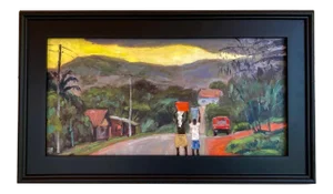 Sunset, Contemporary Landscape Original Oil Painting