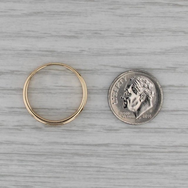 Metal 0.80ctw Diamond Wedding Band 14k Yellow Gold Size 7.5 Stackable Anniversary Ring For Sale - Image 7 of 8