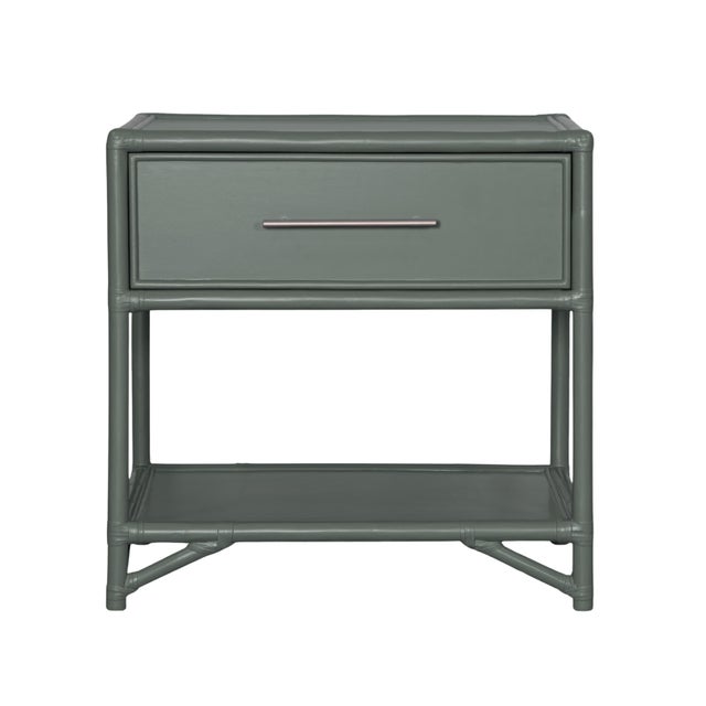Olympia One-Drawer Nightstand in Evergreen For Sale - Image 9 of 9