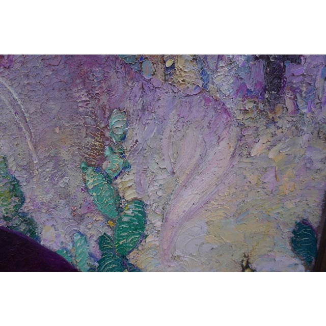 Mauve Allen Gilbert Cram, the Queen of the Fiesta Study in Mauve and Scarlet Circa 1925, Framed For Sale - Image 8 of 11