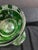 Meissen Porcelain Signed Meissen Green Cut‑to‑Clear Tall Crystal Vase – Hand‑Engraved Midcentury German Art Glass For Sale - Image 4 of 8