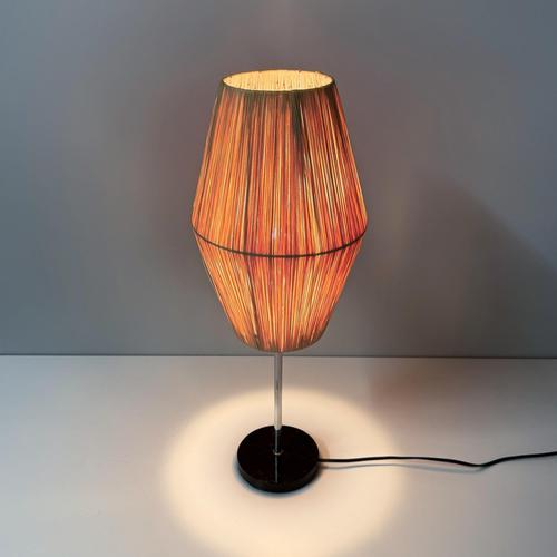 1960s VintageTable Lamp with Raffia Shade and Black Marble Base, 1960s For Sale - Image 5 of 8