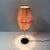 1960s VintageTable Lamp with Raffia Shade and Black Marble Base, 1960s For Sale - Image 5 of 8