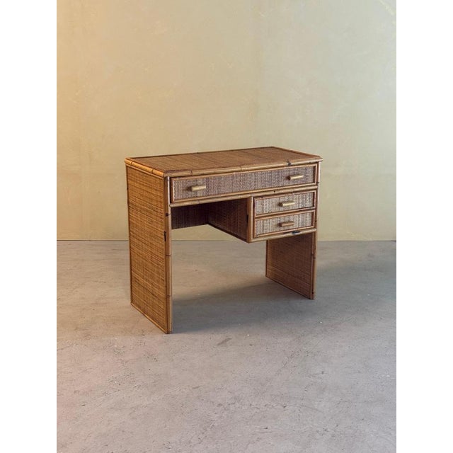 Desk in lovely vintage condition. Desk with writing table and 3 drawers in style of Dal Vera. Made in Italy. Width 92cm...