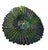 Vintage Turkish Feather Mandala Art Glass Centerpiece Bowl For Sale - Image 4 of 12