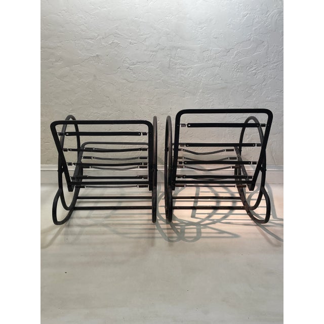 1930s 1930s American Art Deco Streamlined Tubular Steel “Hoop” Rocking Chair- Set of 2 For Sale - Image 5 of 8