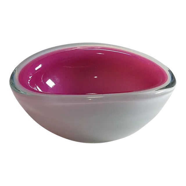 Archimede Seguso "Alabastro" Art Glass Bowl, Murano Italy Ca. 1958 For Sale