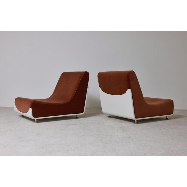 Textile Space Age Italian Lounge Chairs, 1970s, Set of 2 For Sale - Image 7 of 10