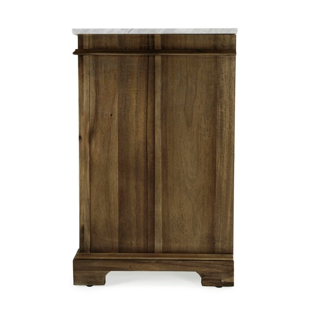 2020s Rachelle 60 in. W Carrara Marble Top 6 Drawer Double Bathroom Vanity, Brown For Sale - Image 5 of 9