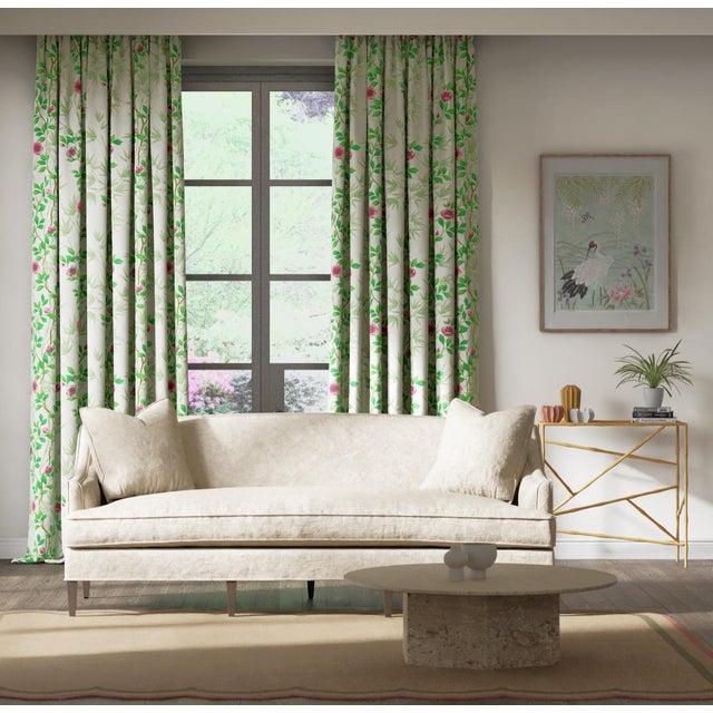 Contemporary Harlequin Lady Alford Fabric in Fig Blossom/Magenta - a Sample For Sale - Image 3 of 4