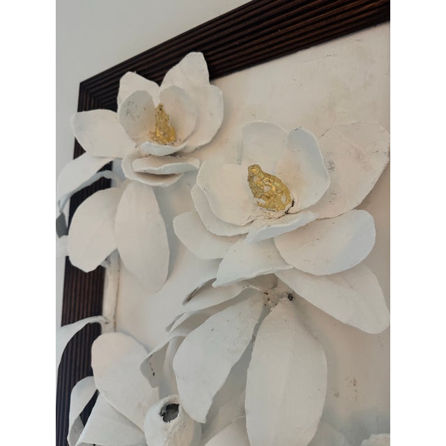 This stunning piece is a unique blend of artistry and craftsmanship, featuring handmade branches crafted from papier-mâché...