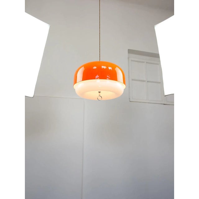 Orange Rare Large Medusa Pendant Lamp in Orange from Guzzini, 1970s For Sale - Image 8 of 18