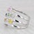 Mid-Century Modern Mid 20th Century 2.38ctw Sapphire Diamond Layered Cocktail Ring 14k White Gold Size 9 Benham For Sale - Image 3 of 8