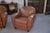 Textile Vintage Camel Imitation Leather Club Chairs, 1980s, Set of 2 For Sale - Image 7 of 9
