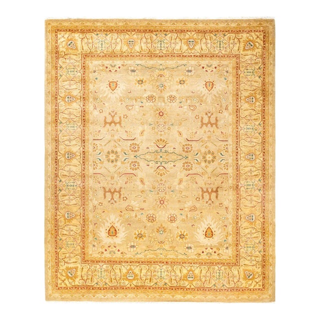 Vintage Moroccan Hand Knotted Wool Area Rug, Gold - 8'2" X 9'10" For Sale - Image 9 of 9