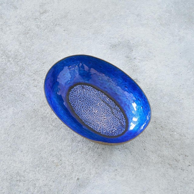 Hand-Hammered Enameled Bowl from Valenti, Italy, 1960s For Sale - Image 3 of 11