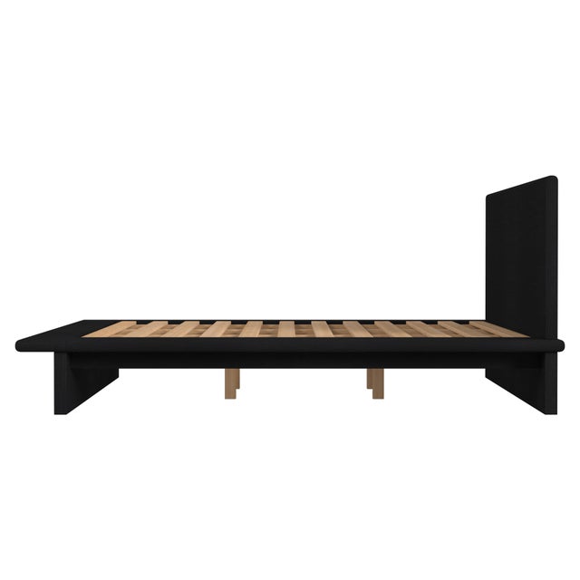 Halmstad Wood Platform King Bed, Black For Sale In Chicago - Image 6 of 9