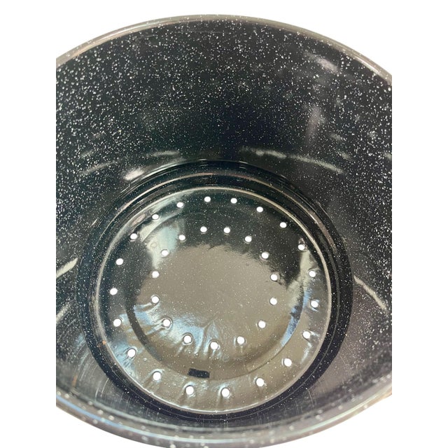 Mid-Century Enamelware Multi-Pot Steamer for Clambake and Lobsters For Sale In Boston - Image 6 of 7