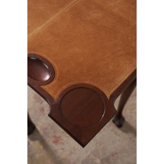 18th Century George I Mahogany Club Footed Game Table With Suede Interior For Sale In Charleston - Image 6 of 10