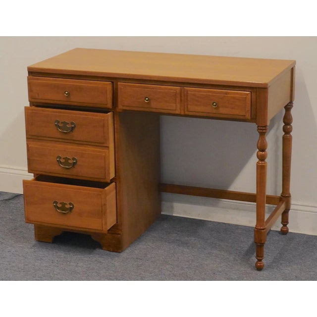 Late 20th Century Kling Solid Hard Rock Maple Early American Colonial Style 40" Student Writing Desk 304552p For Sale - Image 5 of 12