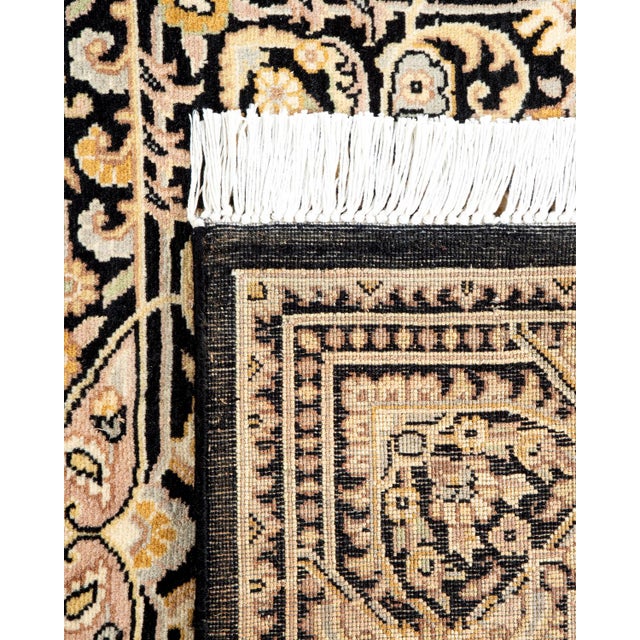 2000 - 2009 Mogul, One-of-a-Kind Hand-Knotted Area Rug - Black, 4' 1" x 6' 1" For Sale - Image 5 of 8