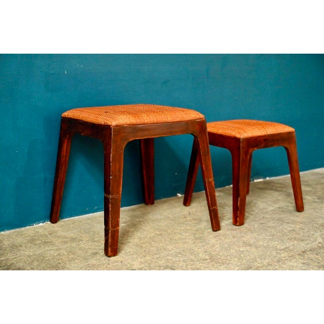 Set of Modern Italian Nesting Stools, 1950s For Sale - Image 9 of 14