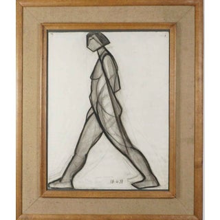 Marceau Constantin, The Crowd, Charcoal on Paper For Sale