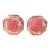 1960s Rose Imbedded Lucite Knobs - A Pair For Sale