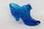 Fenton Blue Hobnail Cat Head Victorian Glass Slipper Shoe Figurine 4686b For Sale - Image 10 of 14