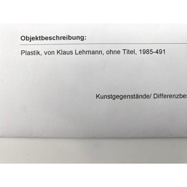 Klaus Lehmann, Brutalist Sculpture, 1985, Ceramic For Sale - Image 12 of 13