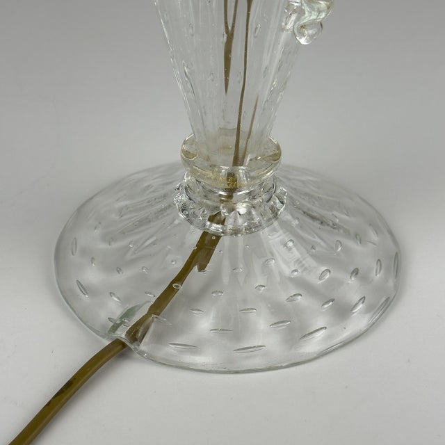 Murano Glass Table Lamp from Barovier and Toso, Italy, 1980s For Sale - Image 11 of 18