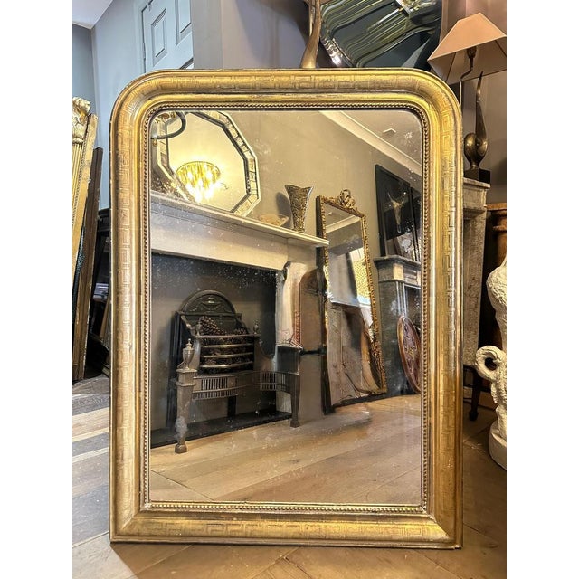 Antique French Louis Philippe Dome Gilt Mirror, 1850s For Sale - Image 10 of 14
