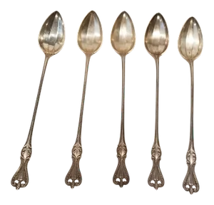 Set of Five "Old Colonial " Towle Ice Tea Spoons