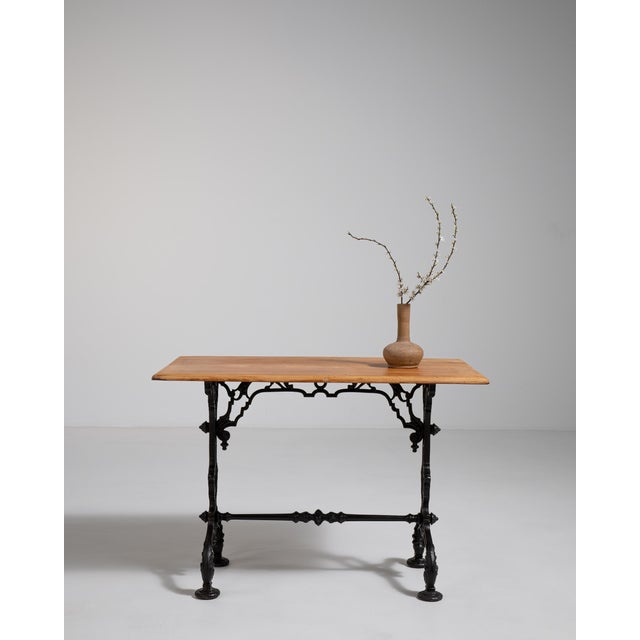 Metal Cast Iron Bistro Table, Antique, France, Circa 1900 For Sale - Image 7 of 12