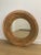 Vintage White Oak Circular Wall Mirror For Sale - Image 10 of 10