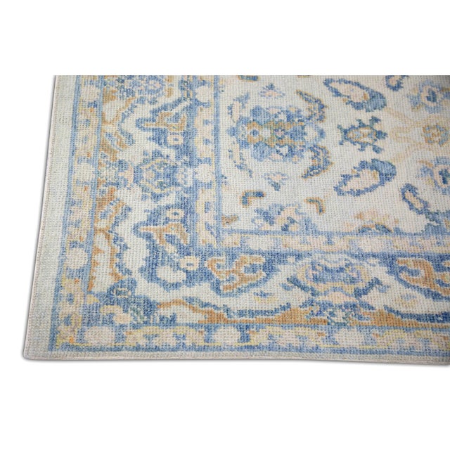 Turkish Modern Turkish Oushak Rug 3'2" x 7'1" For Sale - Image 3 of 7