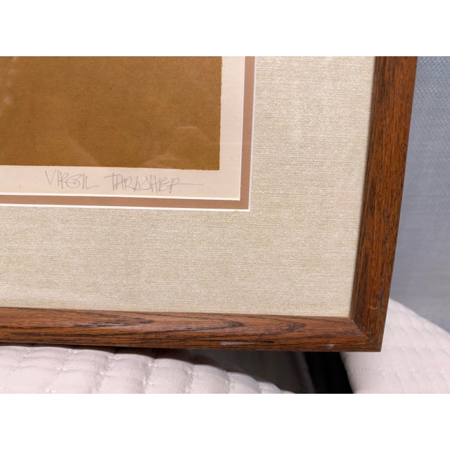 American 1980s Virgil Thrasher "Wharfside Mist" Pencil-Signed Limited Edition Lithograph, Framed For Sale - Image 3 of 12