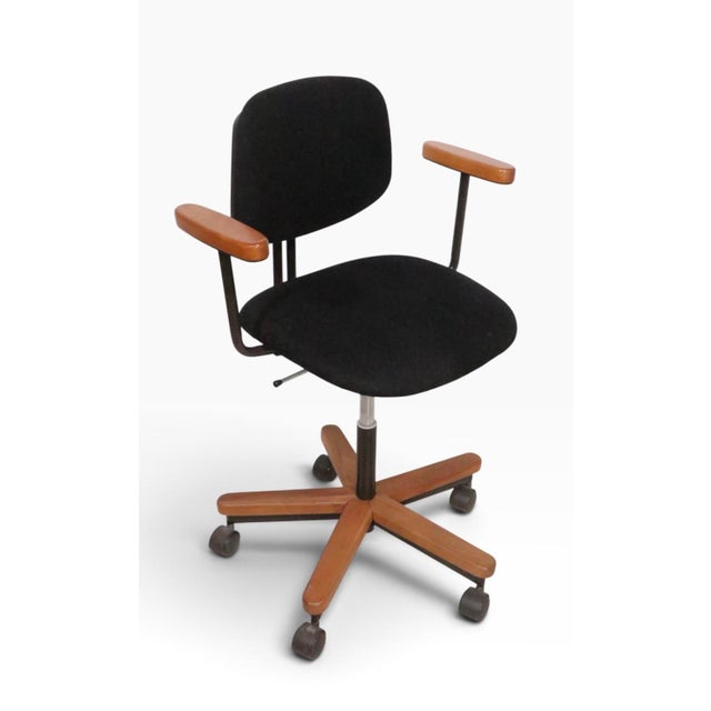 Vintage Adjustable Swivel Desk Chair Stool by Hon C. 1970's For Sale - Image 14 of 17