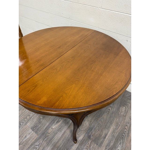 Wood Vintage Drexel Basque Provincial Collection French Louis XV Style Dining Table For Sale - Image 7 of 18