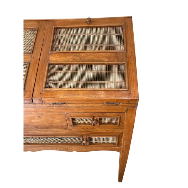 Brown English Campaign Wooden Secretary, 1890s For Sale - Image 8 of 9