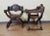 Wood 1970s Pair of Spain Wood and Leather Side Chairs For Sale - Image 7 of 13