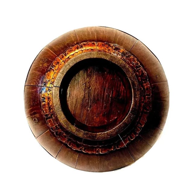 19th Century Chinese Hand Carved Wood & Bamboo Wedding & Offering Basket For Sale - Image 10 of 13