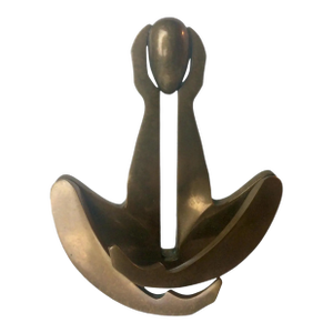 Mid 20th Century Bronze Sculpture Signed Arleen Eichengreen & Nancy Gensburg 10/12
