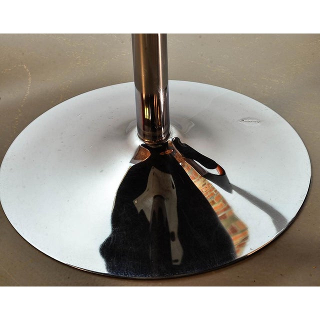 Orange Dining Chairs on Chrome Pedestal attributed to Rudi Verelst for Novalux, 1960s, Set of 6 For Sale - Image 16 of 18