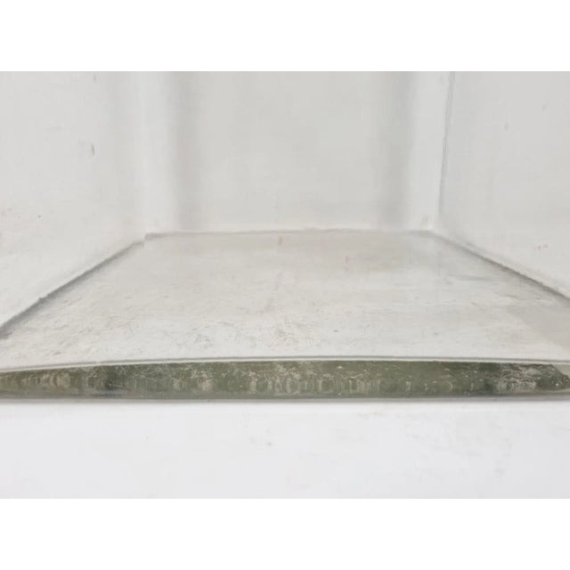 Large Art Deco Blown Glass Cube Vase For Sale - Image 6 of 10