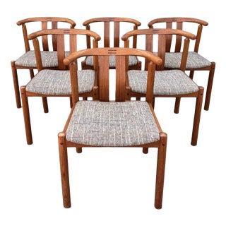 Set of 6 Mid-Century Teak Dining Chairs by h.frydendal for Boltinge Stolefabrik, 1970, Set of 6 For Sale